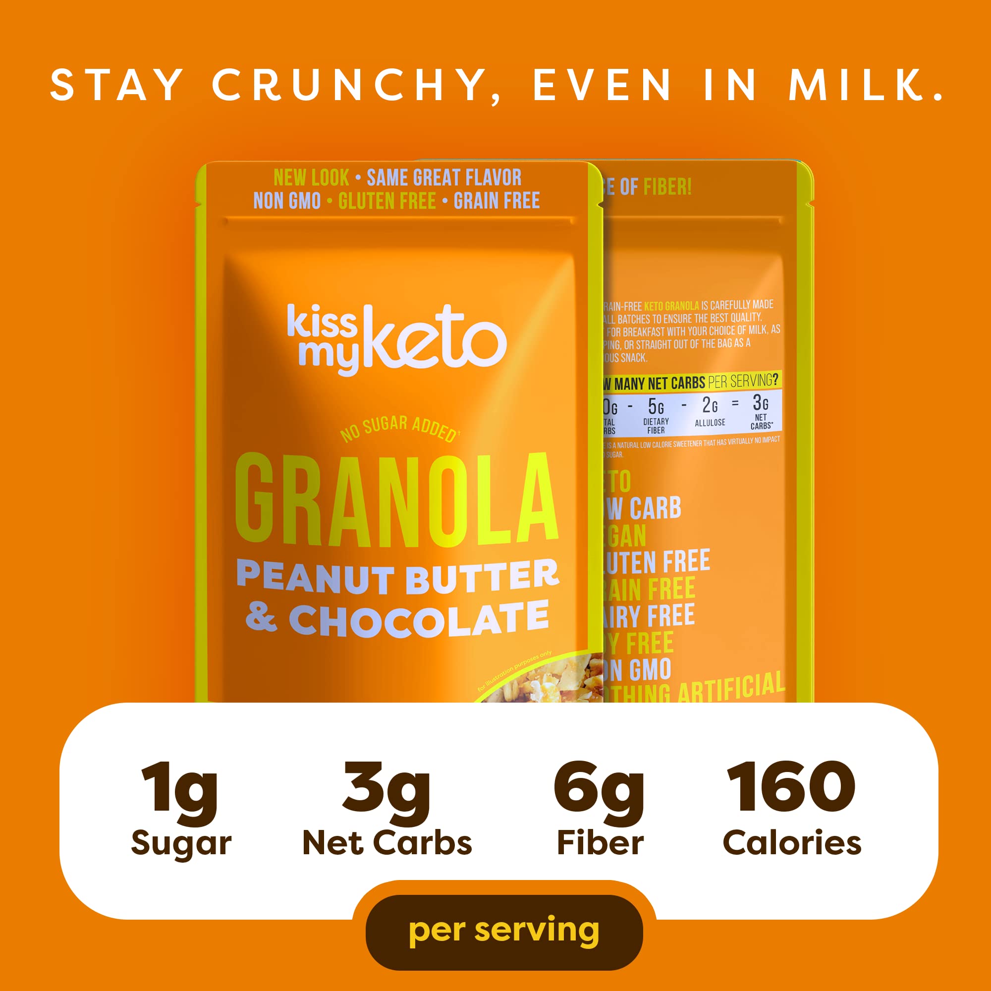 Foto 4 pulgar | Granola Cereal Kiss My Keto Con Mantequilla De Maní Y Chocolate  300 G - Venta Internacional.