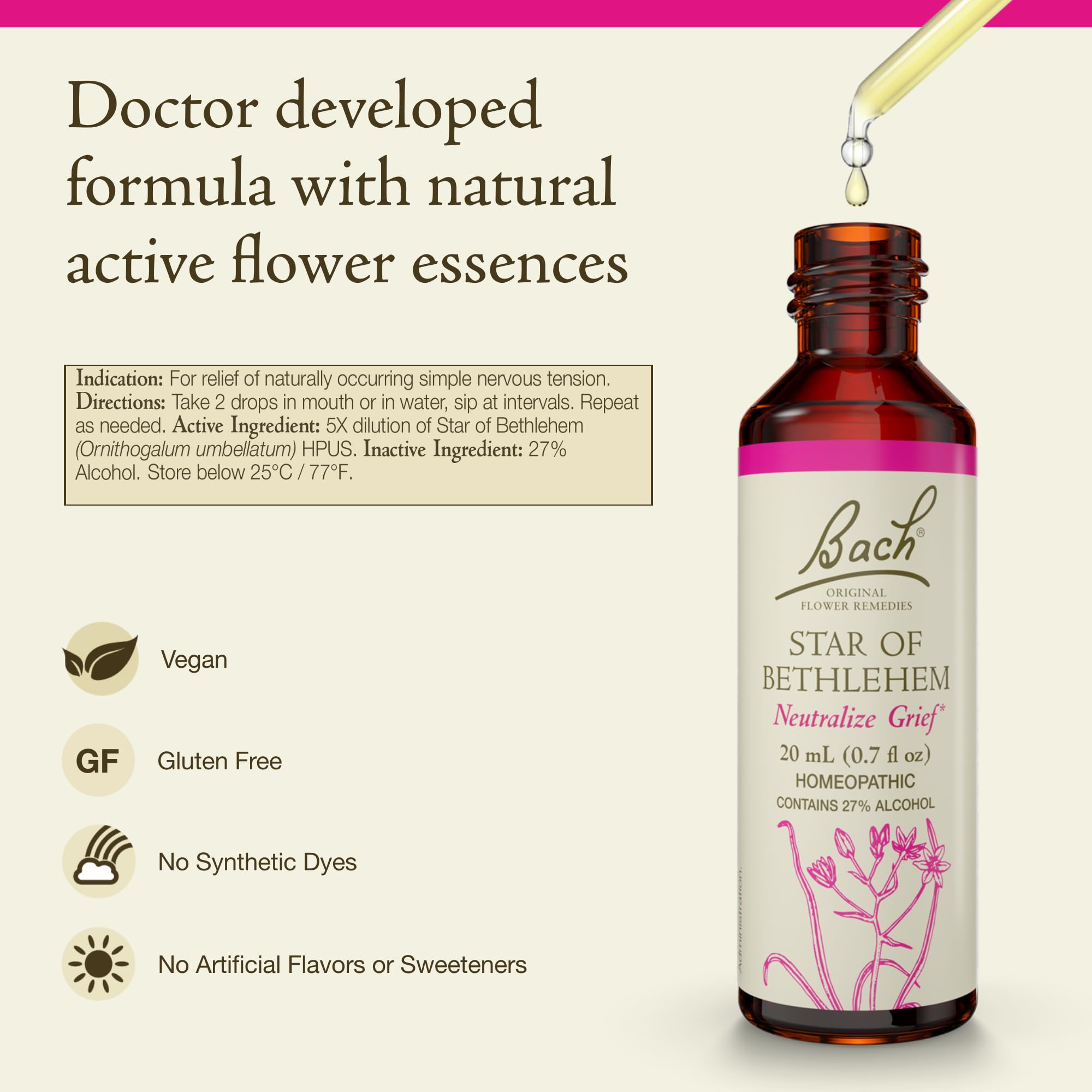 Foto 2 | Esencia Floral Bach Original Star Of Bethlehem  20 Ml - Venta Internacional.