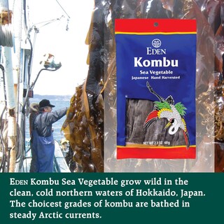 Foto 6 | Vegetales Marinos Eden Kombu Wild Japoneses Cosechados A Mano 60 G - Venta Internacional.