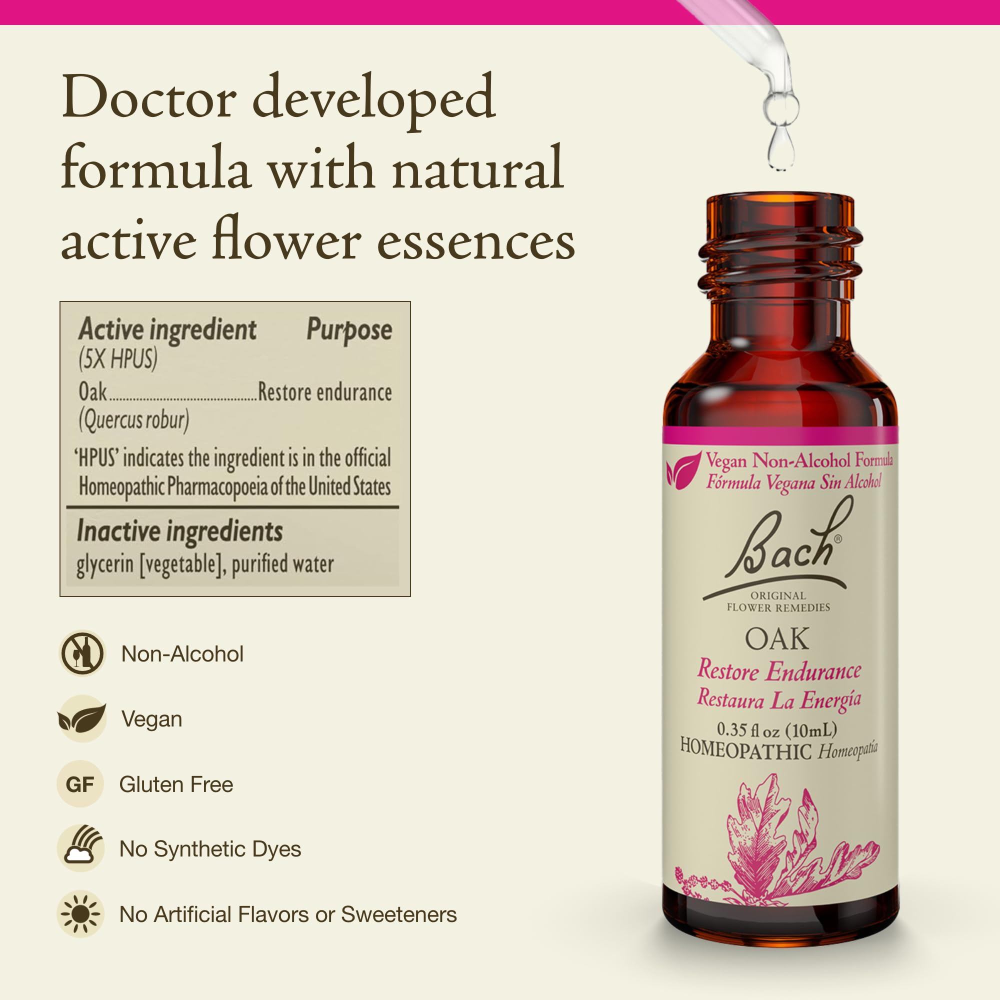 Foto 2 | Esencia Floral Original De Bach  Remedios Florales De Roble  10 Ml - Venta Internacional.