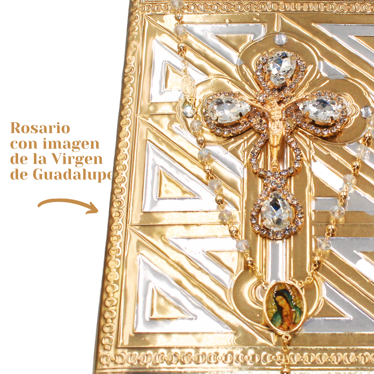 Foto 5 | Biblia Y Rosario Matrimonio Boda Repujado 21.5 Cm Nb Grande