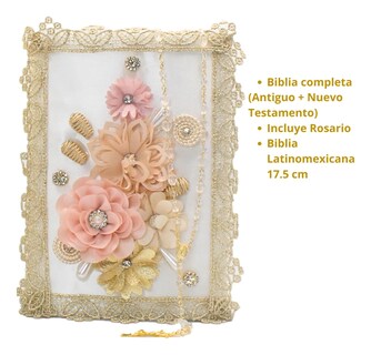 Foto 3 | Kit Primera Comunión Vela Biblia Rosario Flor Tejida Ad
