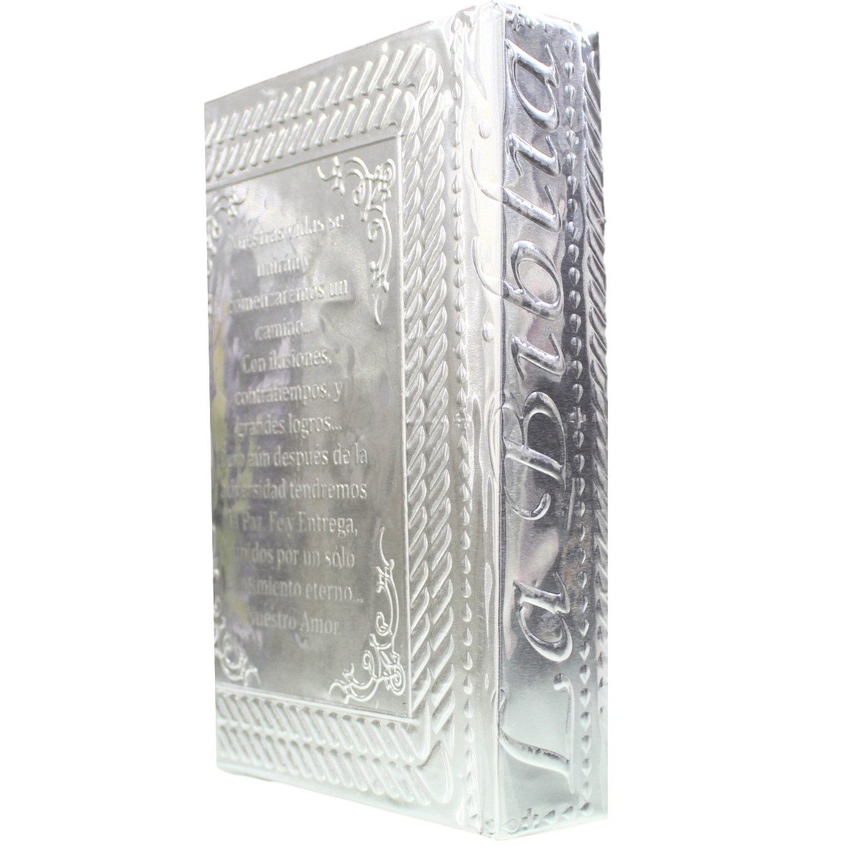 Foto 4 | Biblia Boda Matrimonio Repujado Cristo Ag + Rosario Cristal