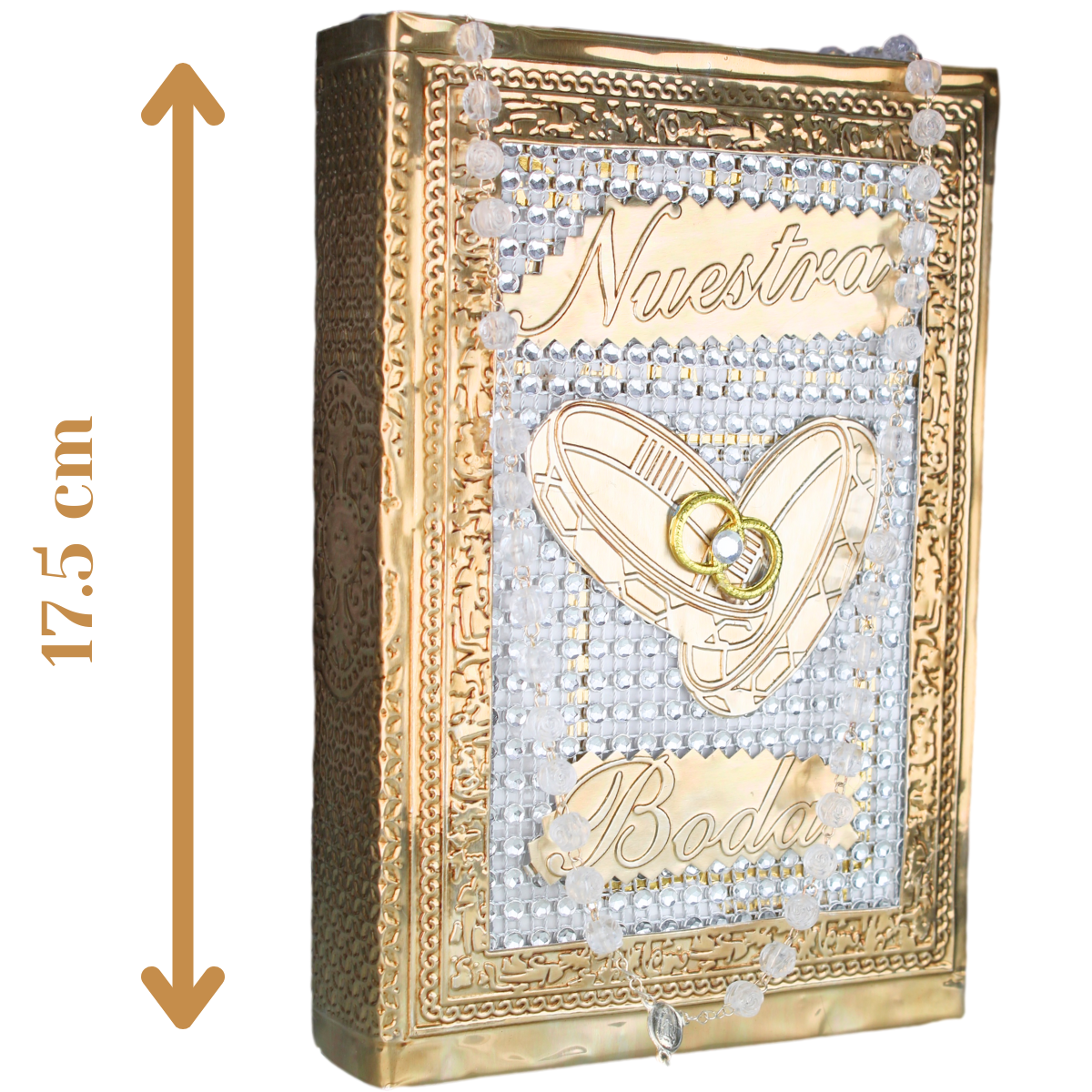 Foto 2 | Biblia Boda Libro Matrimonio Repujado Incluye Rosario Anillos