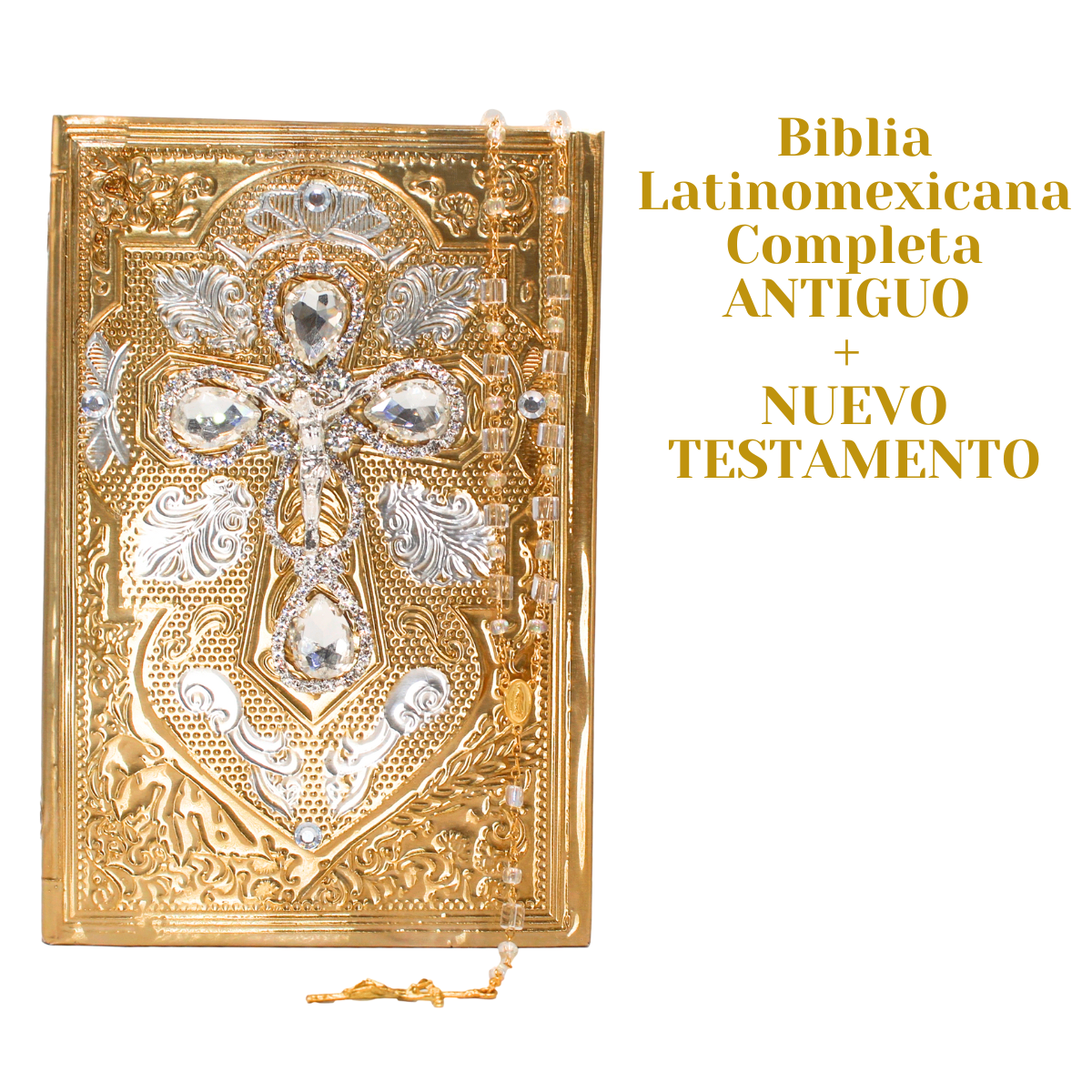 Foto 4 | Biblia Boda Matrimonio Repujado Cristo+ Incluye Rosario Czbiblia Boda Matrimonio Repujado Cristo+ Incluye Rosario Cz