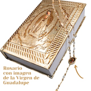 Foto 3 | Biblia Boda Matrimonio Repujado Oro + Rosario Cristal Avox