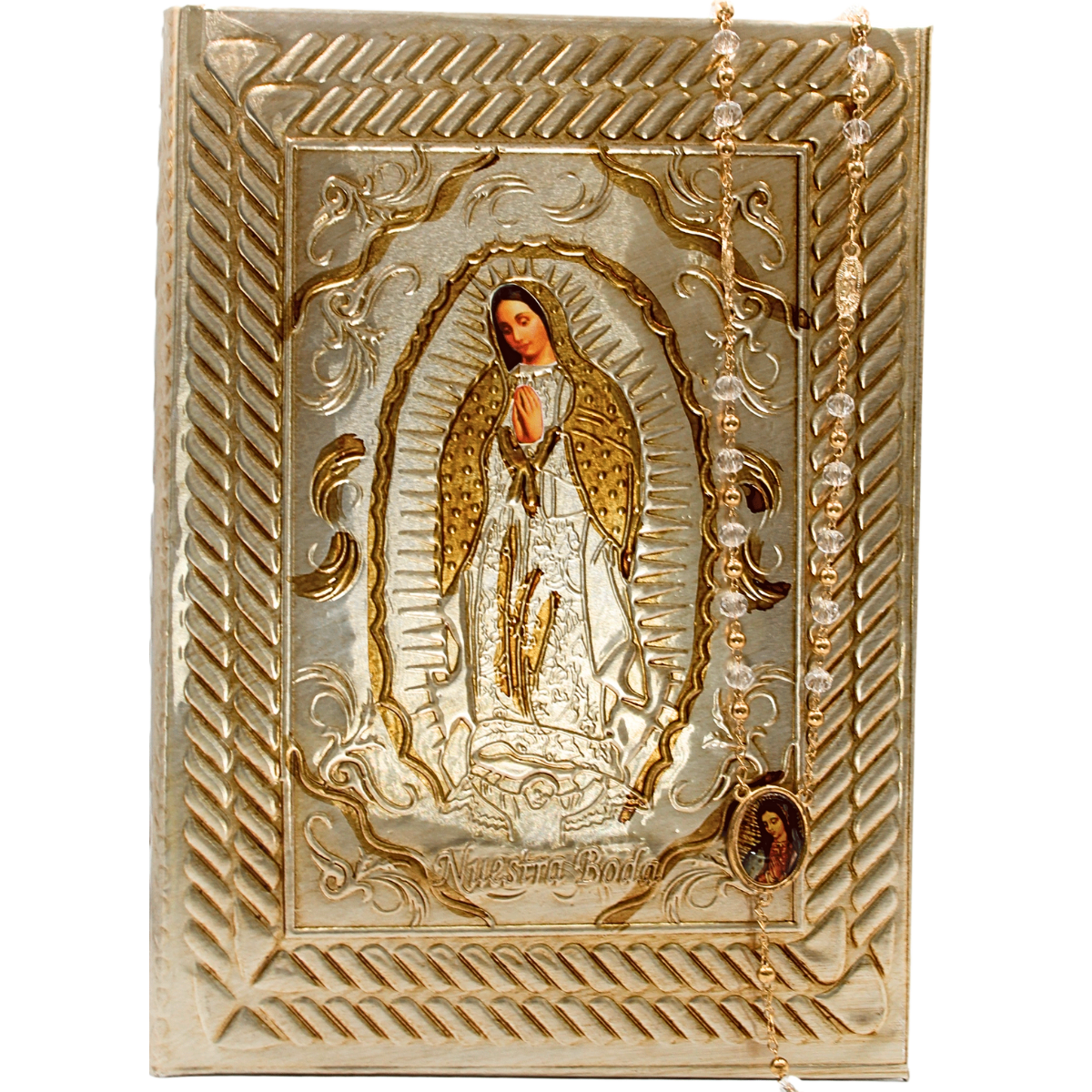 Foto 2 pulgar | Biblia Boda Latinoamericana Virgen Letra Grande + Rosario