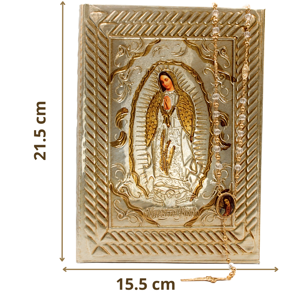 Foto 3 pulgar | Biblia Boda Latinoamericana Virgen Letra Grande + Rosario