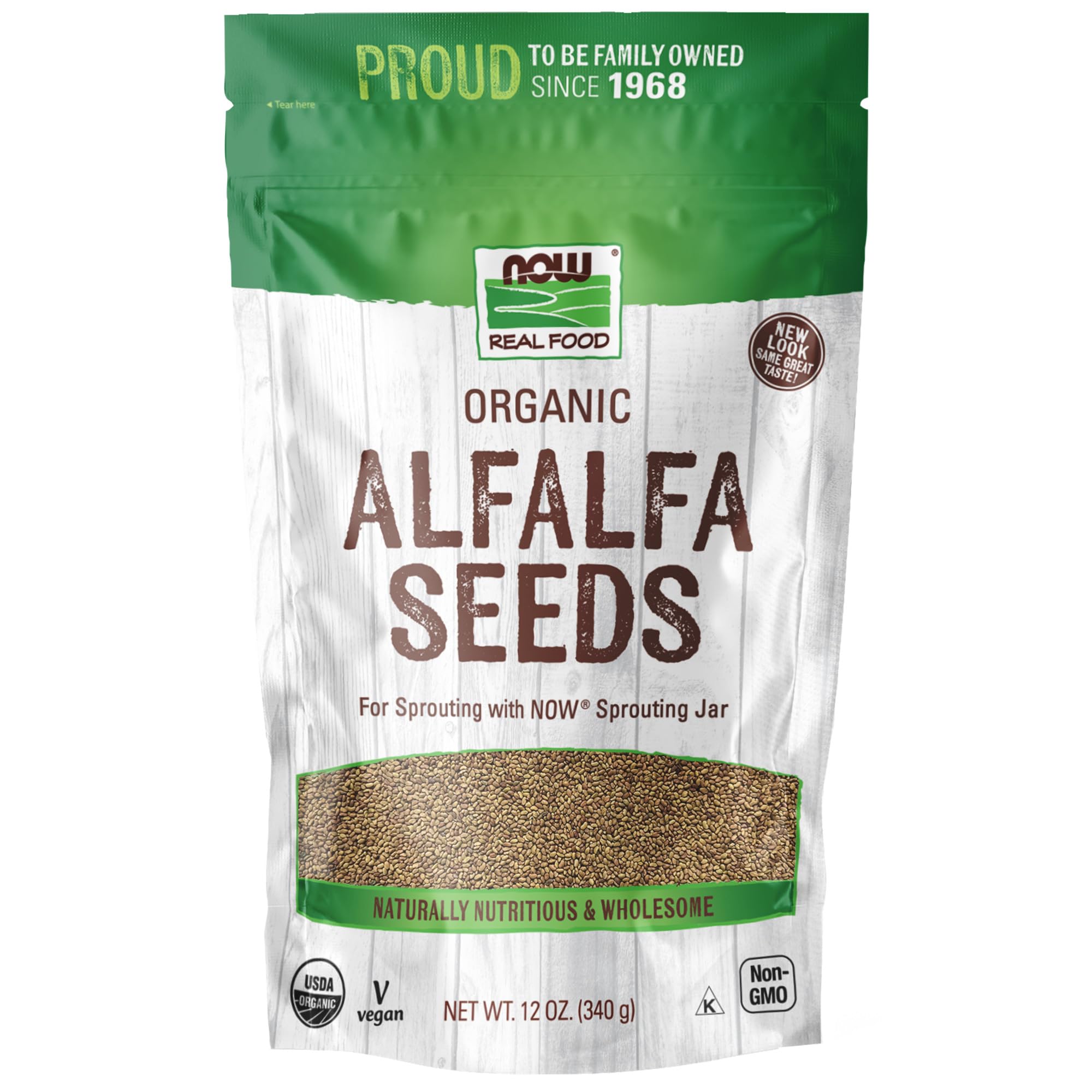 Foto 2 pulgar | Semillas De Alfalfa Para Germinar Now Foods Organic  340 Ml  Ee. Uu. - Venta Internacional.