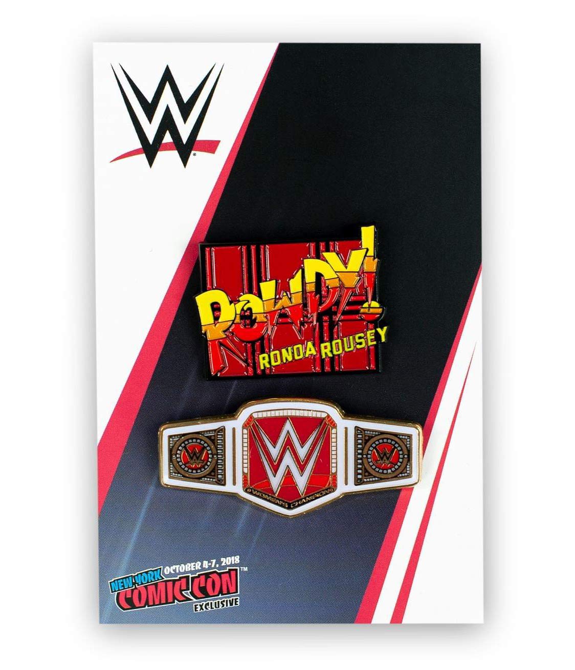 Foto 4 pulgar | Set De Alfileres De Coleccionista Wwe Rowdy Ronda Rousey Campeona Femenina - Venta Internacional.