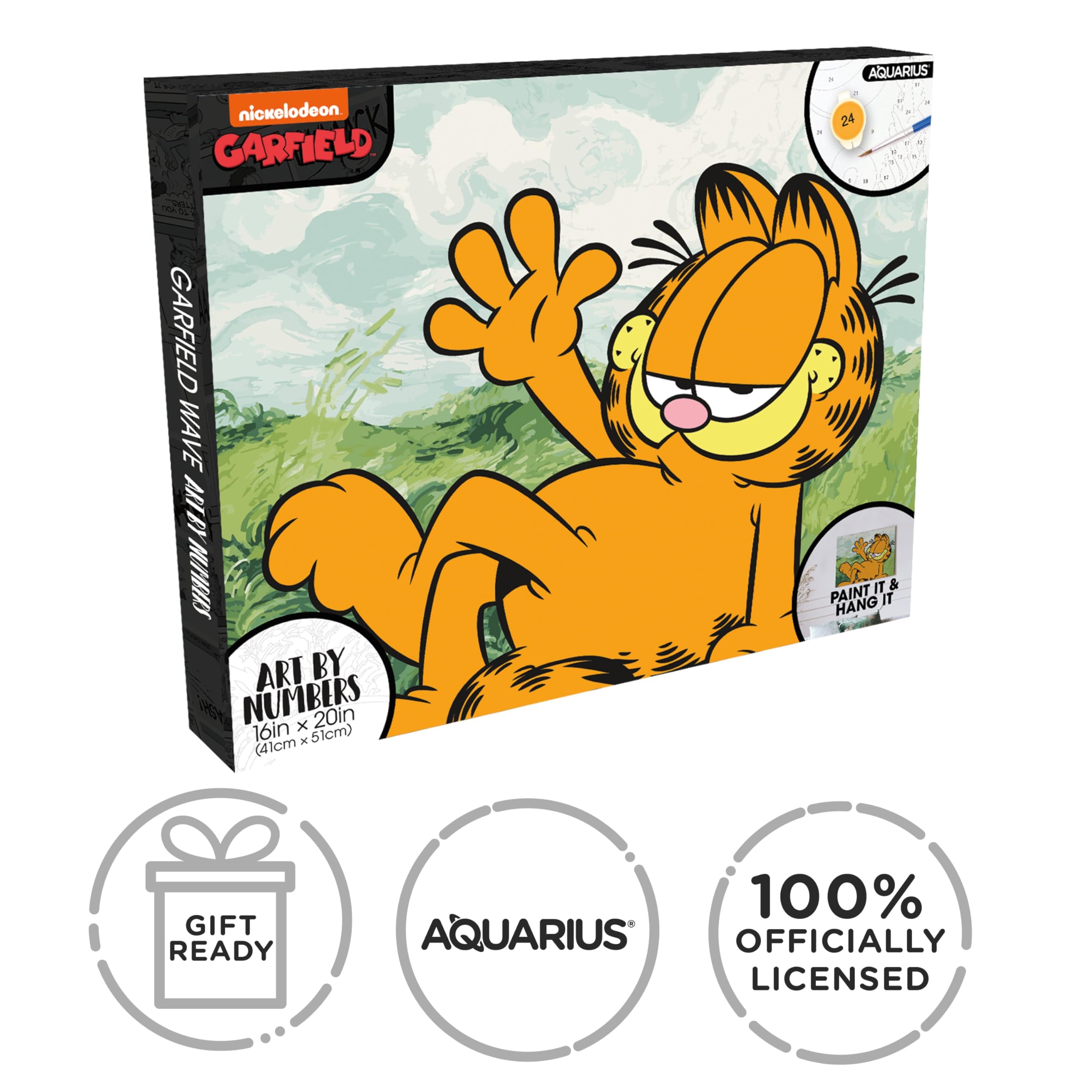 Foto 7 | Kit De Pintura Aquarius Garfield Art By Numbers Con Lienzo De 40 X 50 Cm - Venta Internacional.