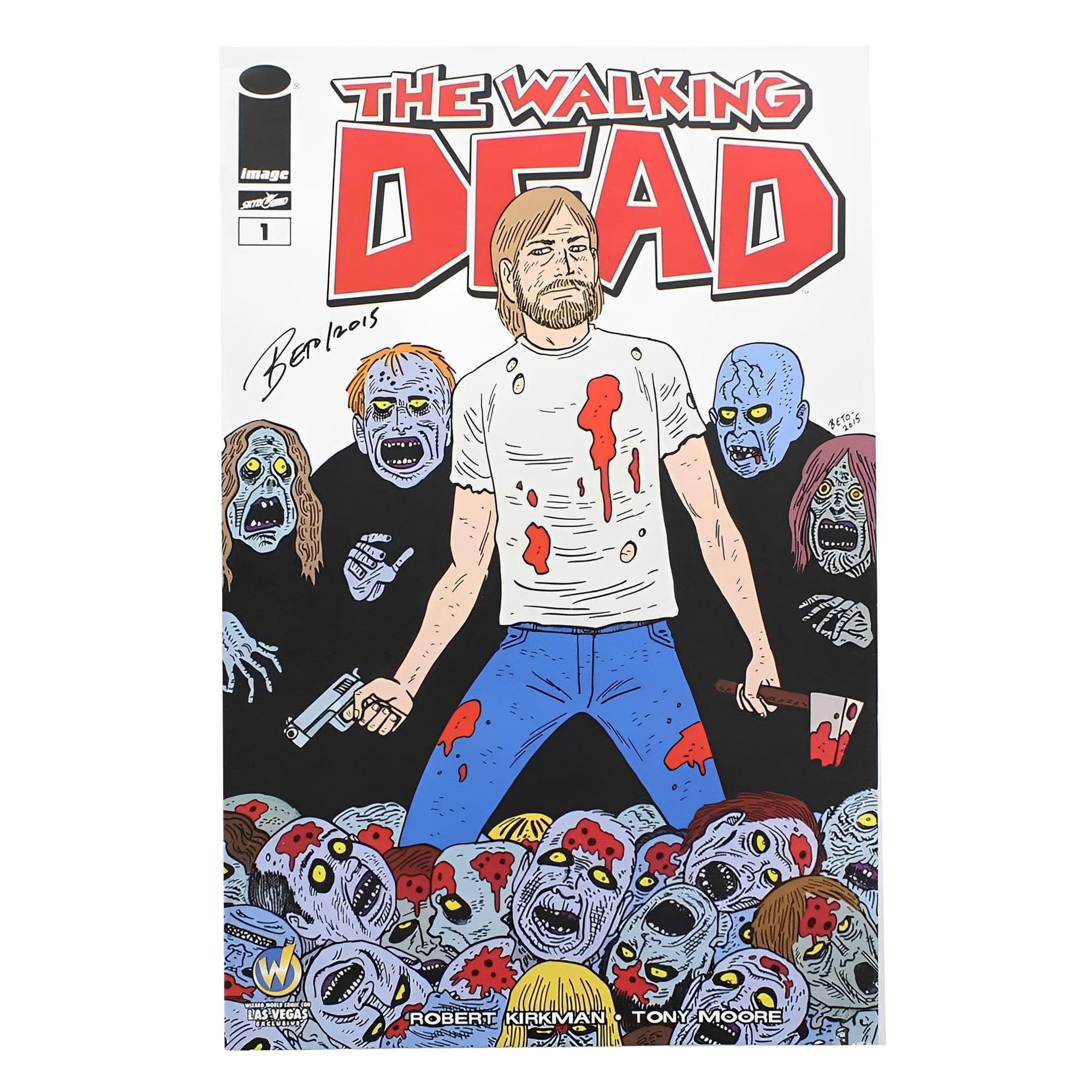 Foto 2 pulgar | Cómic The Walking Dead #1 Ww Vegas En Exclusiva Firmado - Venta Internacional.
