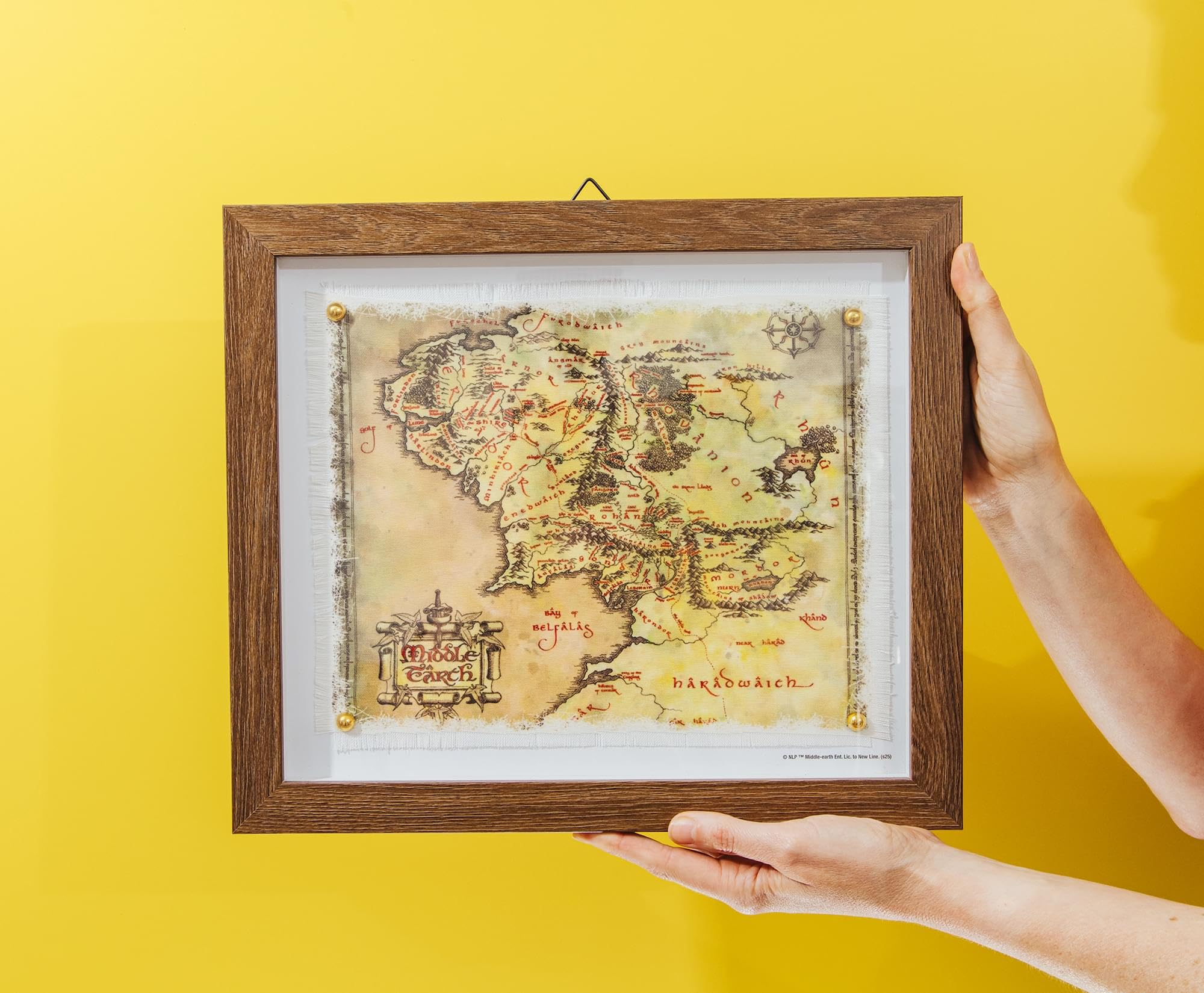 Foto 5 pulgar | Lienzo Decorativo El Señor De Los Anillos  Mapa De La Tierra Media  35 X 30 Cm - Venta Internacional.