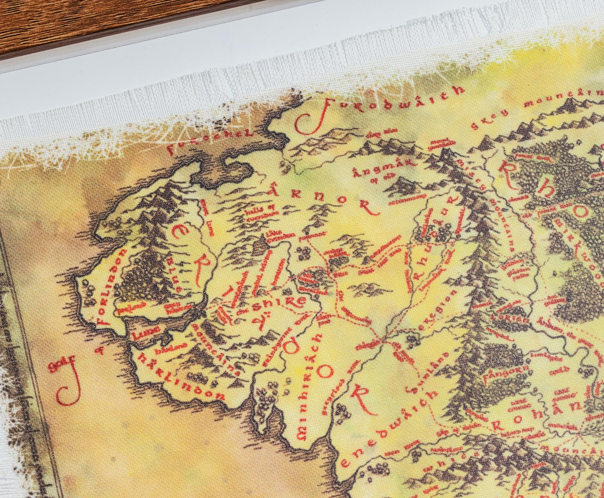Foto 6 | Lienzo Decorativo El Señor De Los Anillos  Mapa De La Tierra Media  35 X 30 Cm - Venta Internacional.