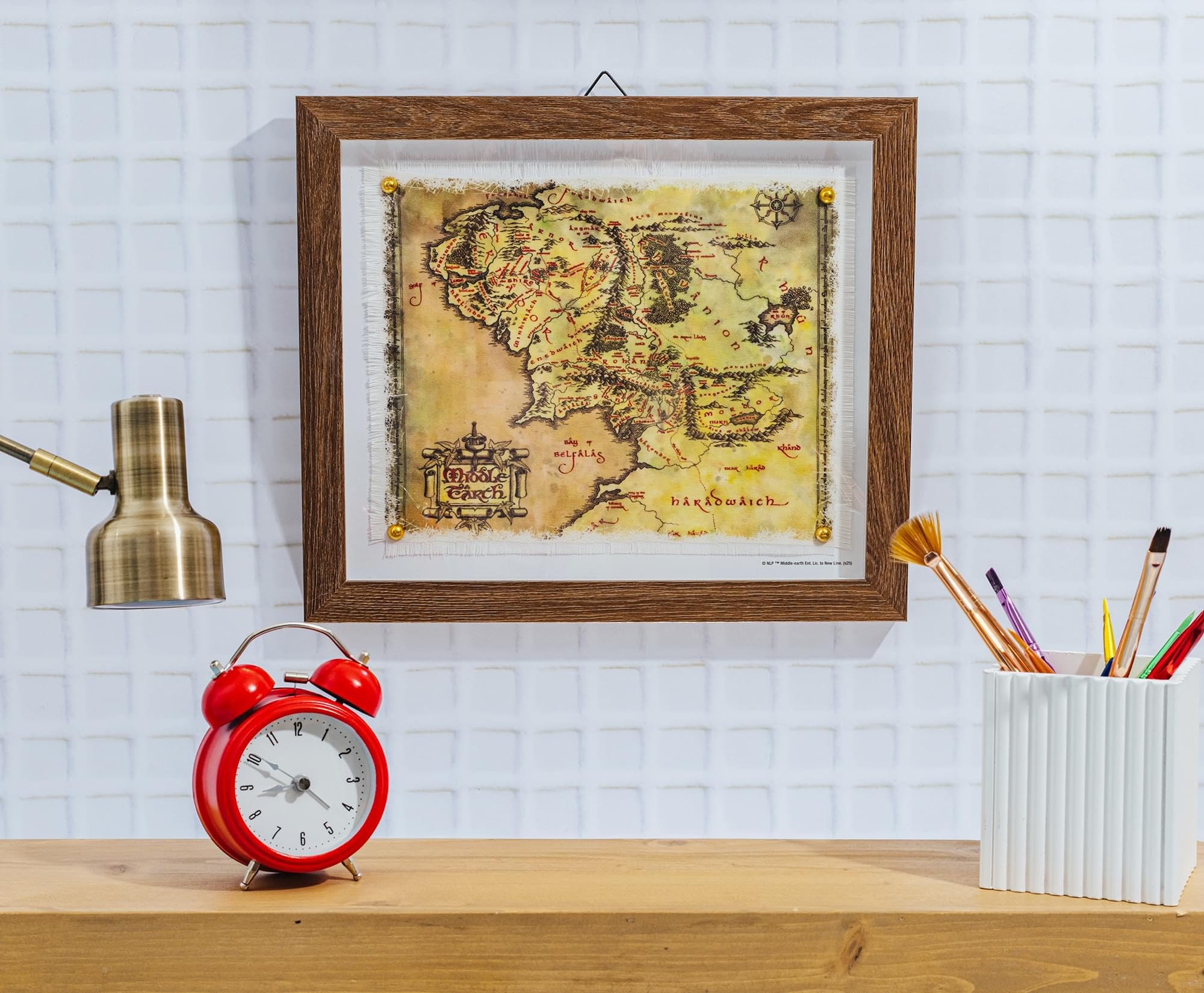 Foto 8 pulgar | Lienzo Decorativo El Señor De Los Anillos  Mapa De La Tierra Media  35 X 30 Cm - Venta Internacional.