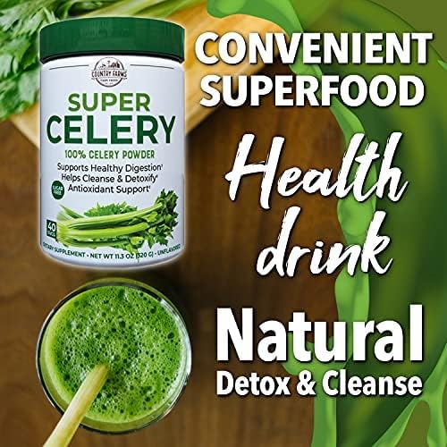 Foto 6 pulgar | Suplemento Country Farms Super Celery Powder 320 Ml - Venta Internacional.