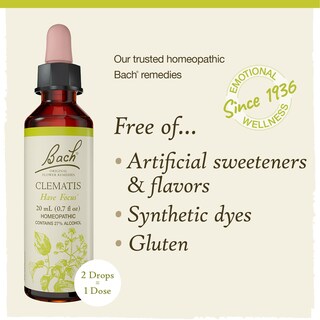 Foto 5 | Esencia Floral Original De Bach Remedios Florales Para Clemátides 20 Ml - Venta Internacional.