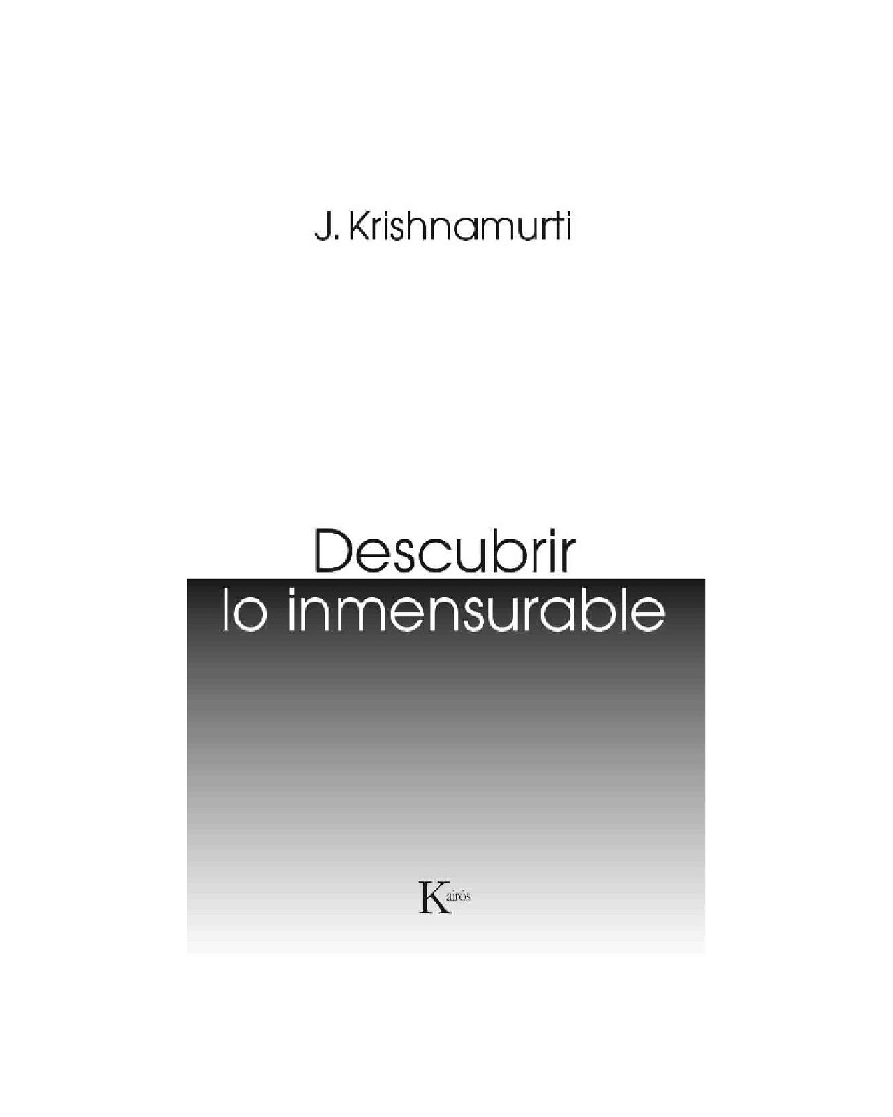 Descubrir Lo Inmensurable