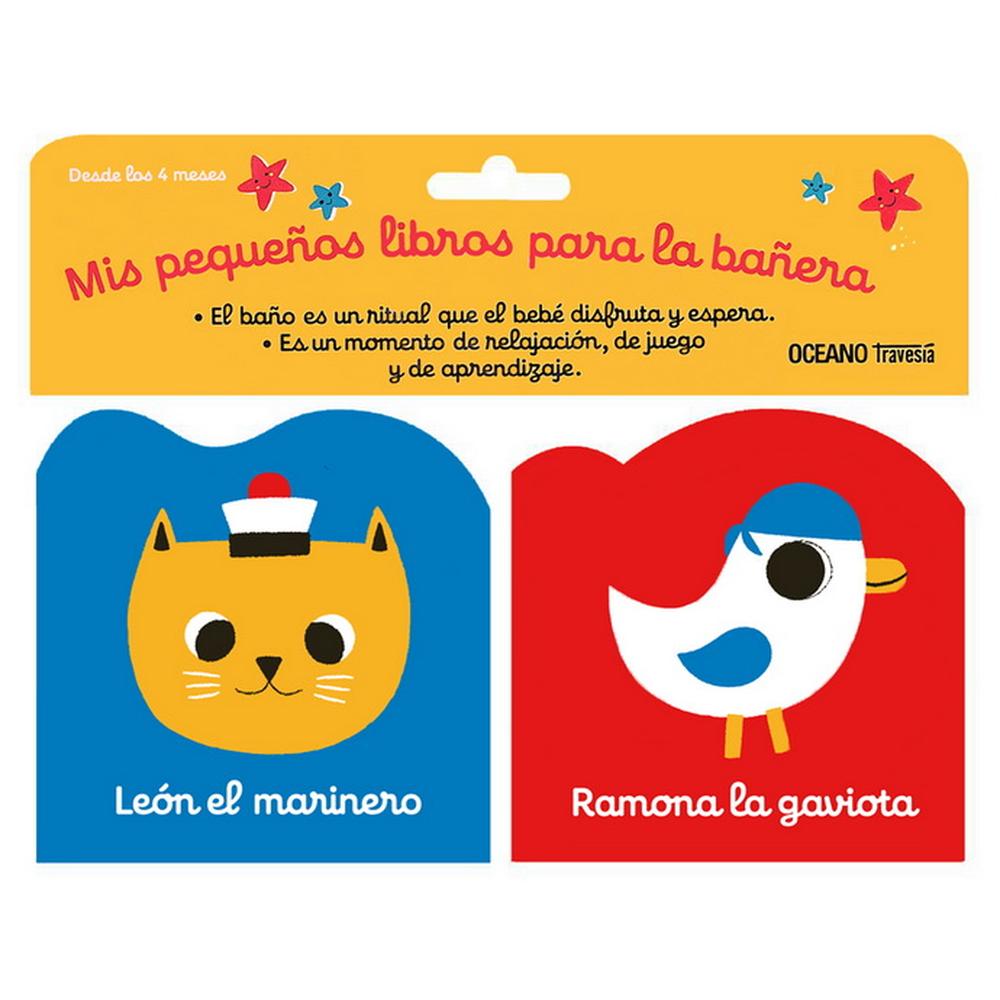 Foto 2 pulgar | Mis Pequeños Libros Para La Bañera 2: León el Marinero y Ramona la Gaviota 2 Piezas