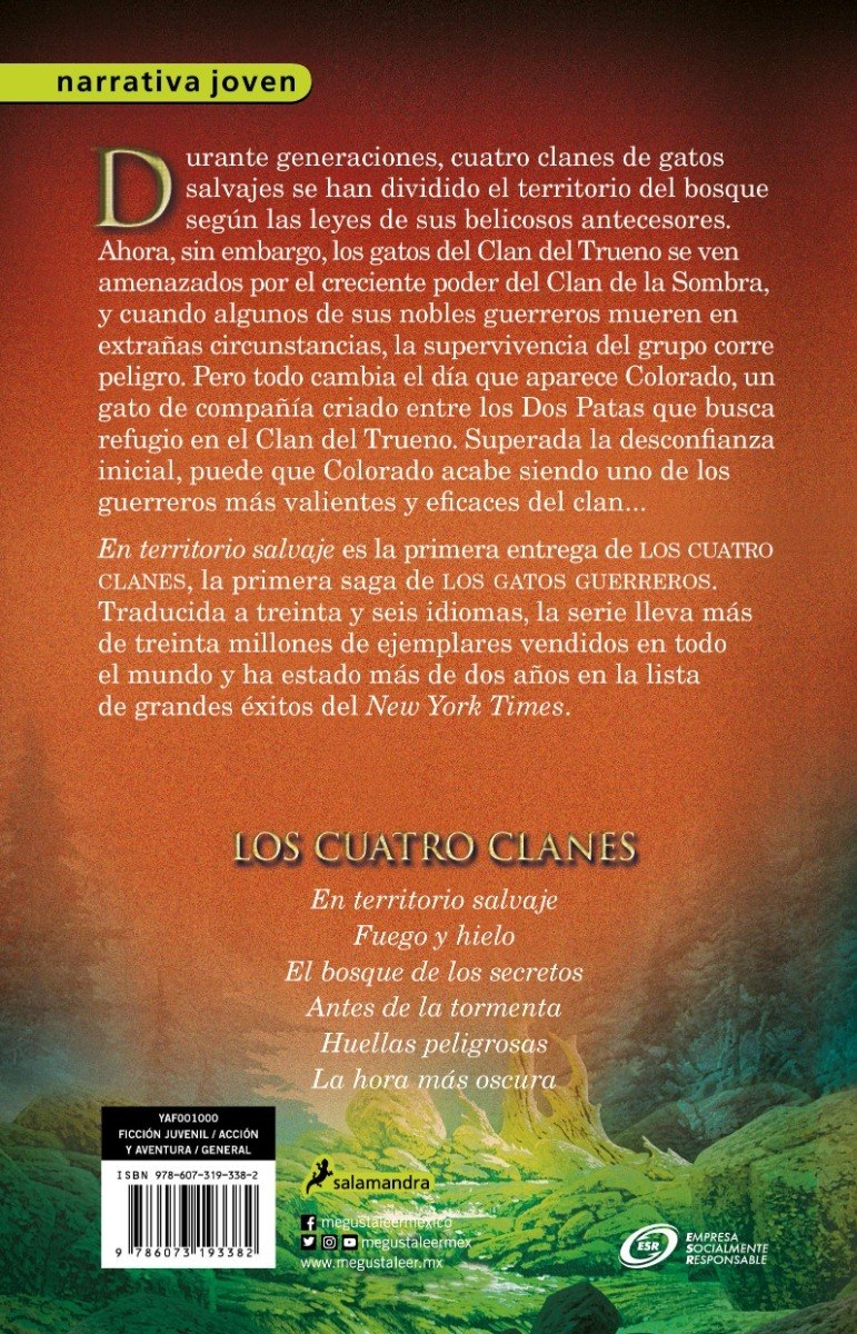 Foto 3 pulgar | Los Gatos Guerreros Los 4 Clanes Erin Hunter Libro Original