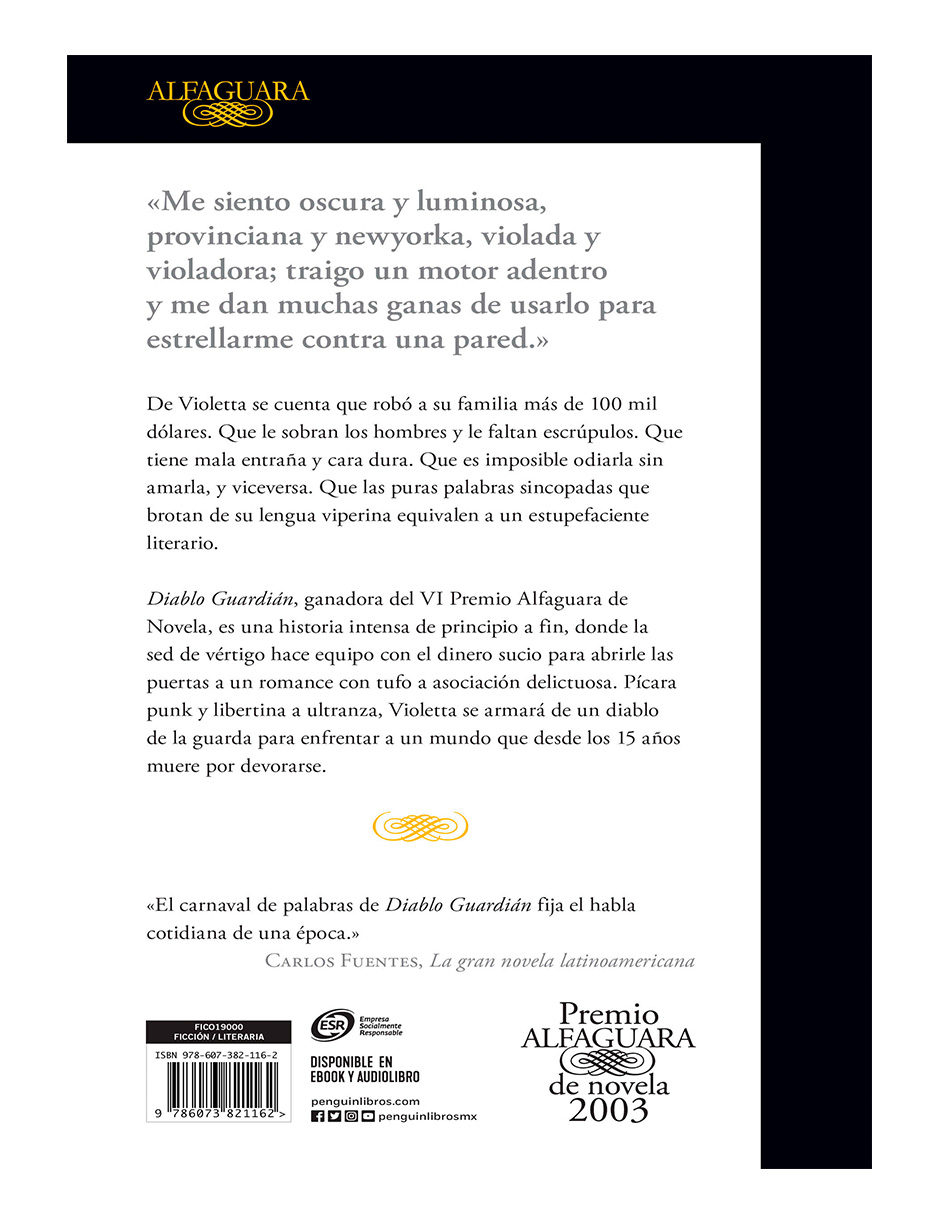 Foto 3 pulgar | Libro Diablo Guardián Editorial Algafuara Autor Xavier Velasco