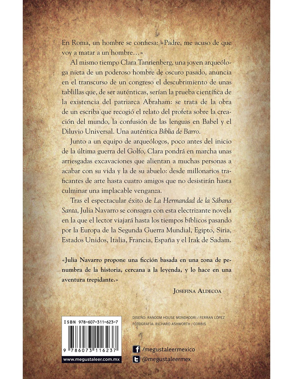 Foto 3 pulgar | Libro La Biblia De Barro Editorial Debolsillo Autor Julia Navarro