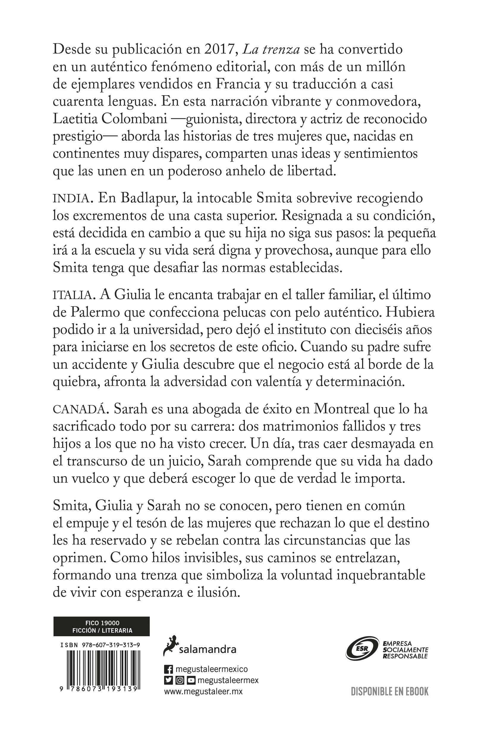 Foto 3 pulgar | Libro La Trenza  Editorial Salamandra Autor Laetitia Colombani