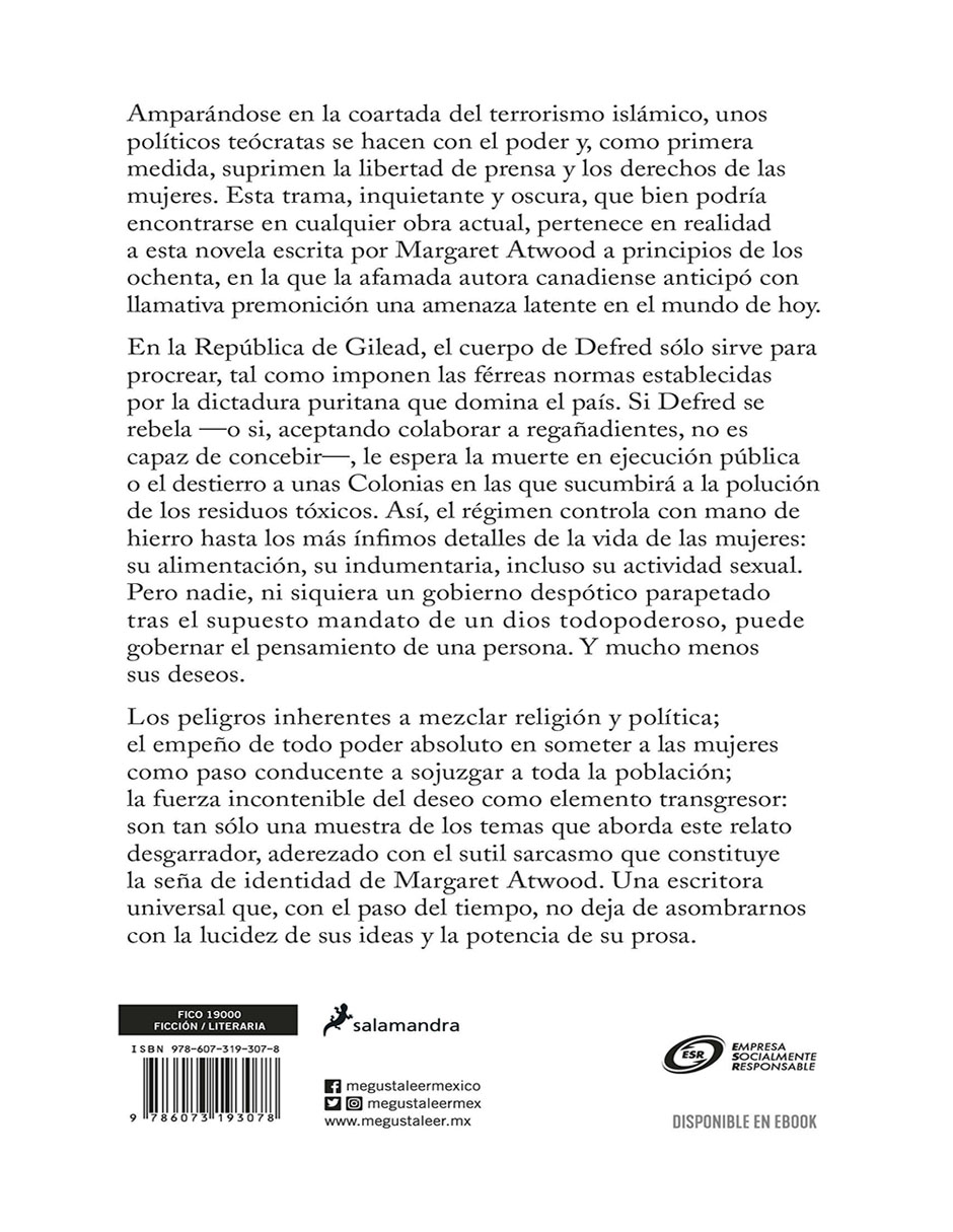 Foto 2 | Libro El Cuento De La Criada Editorial Salamandra Autor Margaret Atwood