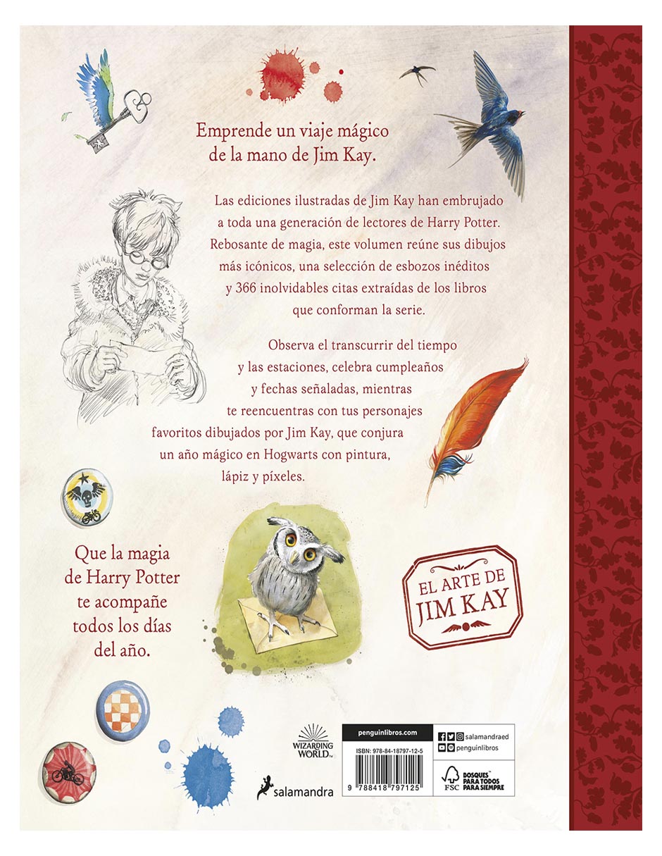 Foto 2 | Libro Harry Potter Un Año Mágico Editorial Salamandra Autor Jim Kay y J.K. Rowling