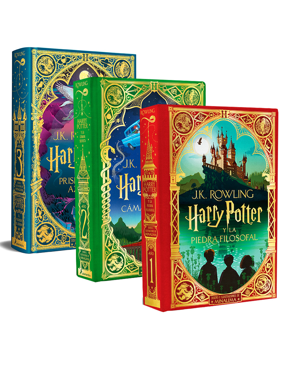 Libros Ilustrados de Harry Potter Edición Minalima 3 Piezas