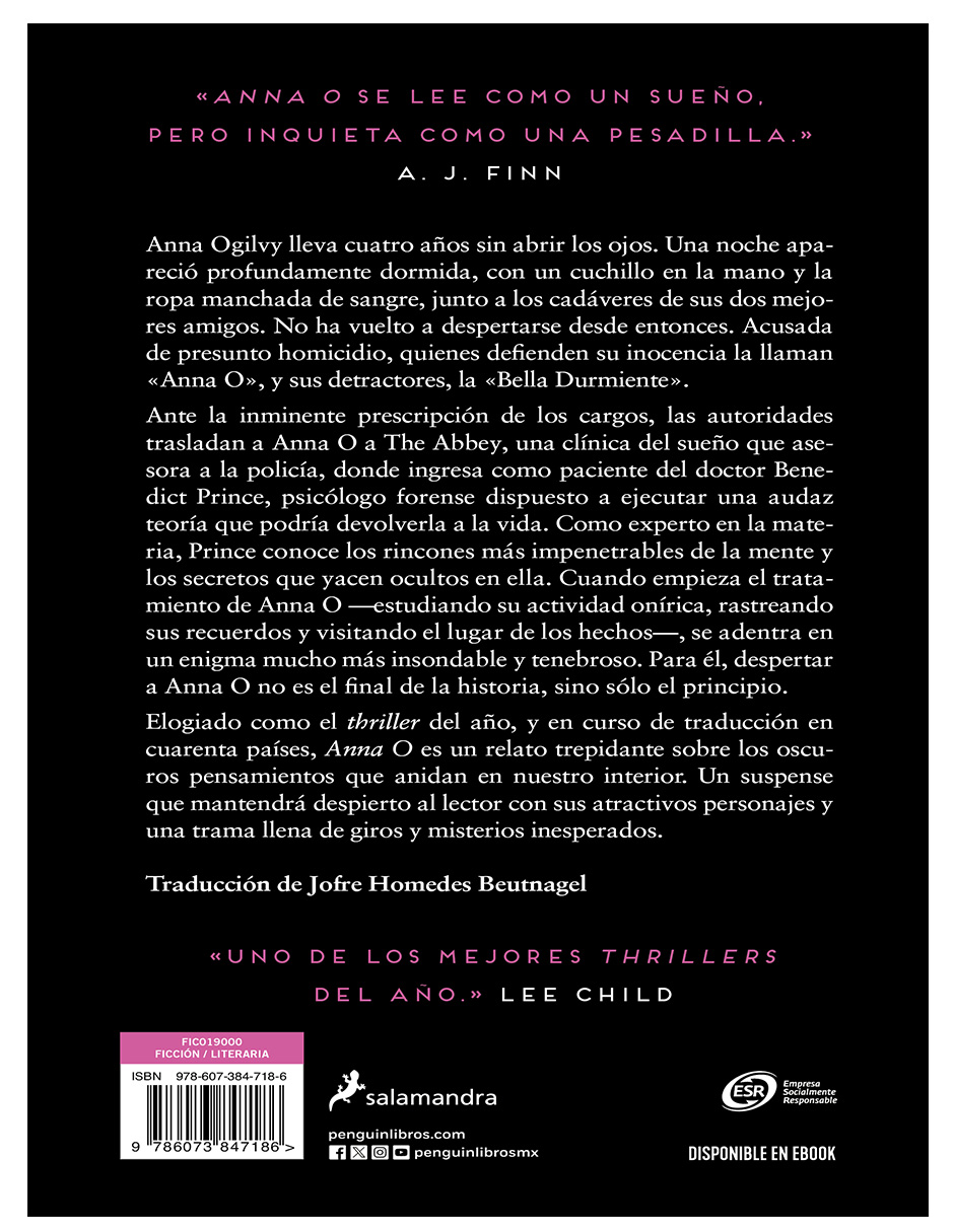 Foto 3 pulgar | Libro Anna O Editorial Salamandra Autor Matthew Blake