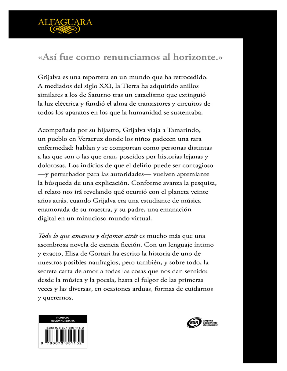 Foto 3 pulgar | Libro  Todo lo que Amamos y Dejamos Atrás Editorial Alfaguara Autor Elisa de Gortari