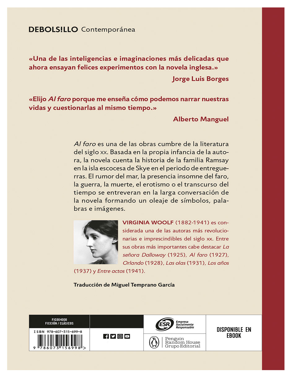 Foto 4 pulgar | Libro Al Faro Editorial Debolsillo Autor Virginia Woolf