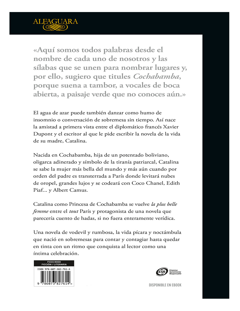 Foto 3 pulgar | Libro Cochabamba Editorial Alfaguara Autor Jorge F. Hernández