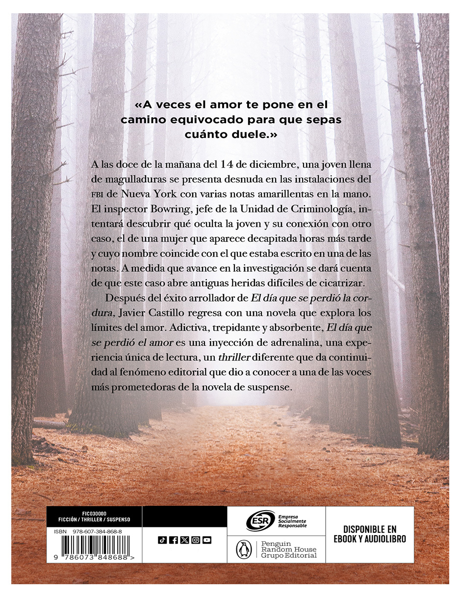Foto 3 | Libro El Dia Que Se Perdio El Amor  Editorial  De Bolsillo Autor Javier Cstillo