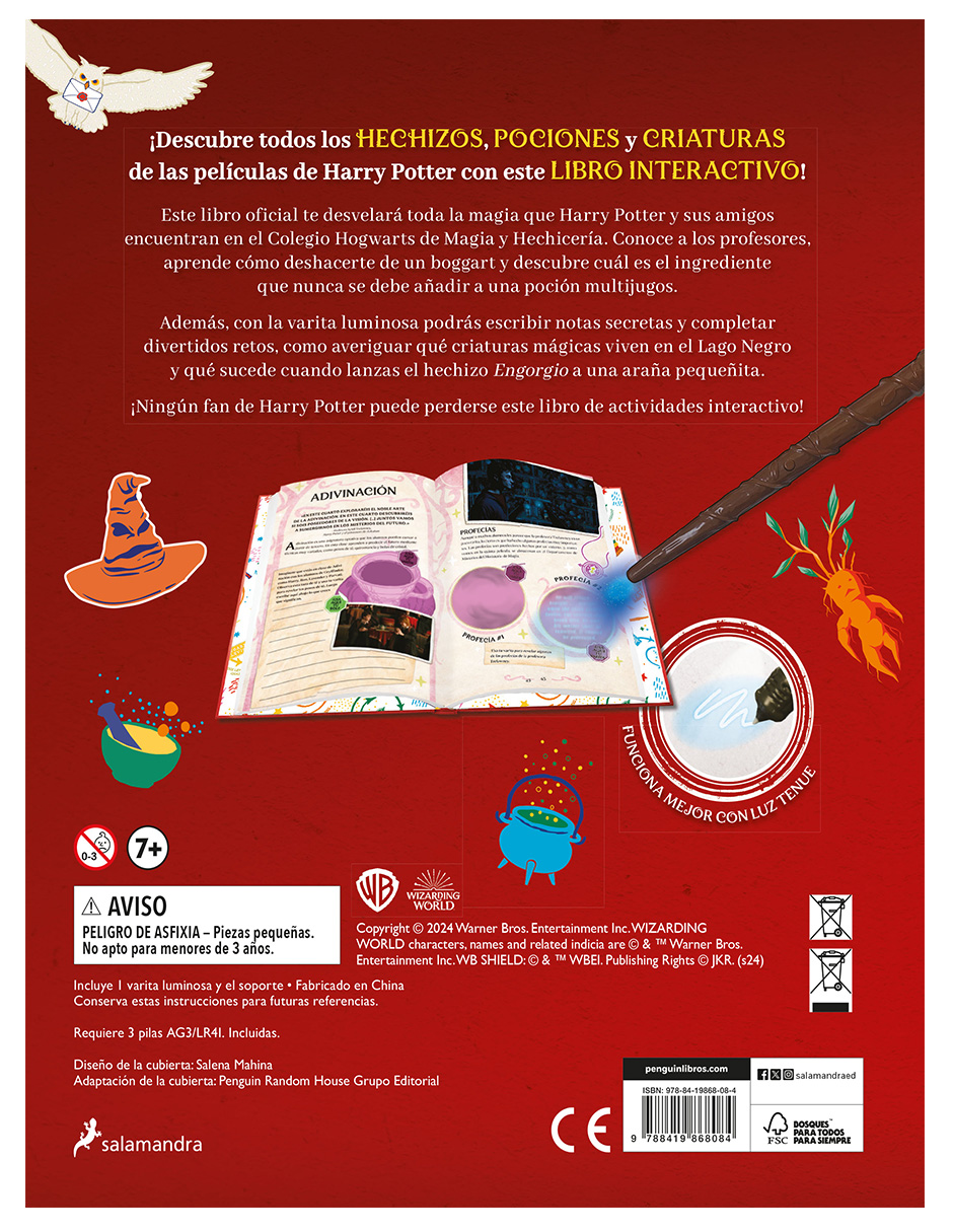 Foto 4 pulgar | El Libro De Los Hechizos De Harry Potter  Autor J.k. Rowling Editorial Salamandra Infantil Y Juvenil