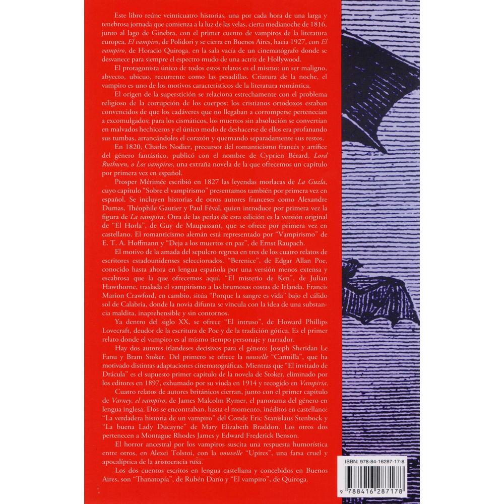 Foto 3 pulgar | Vampiria. De Polidori A Lovecraft. 24 Historias De Revinientes En Cuerpo, Upires Y Otros Chupadores