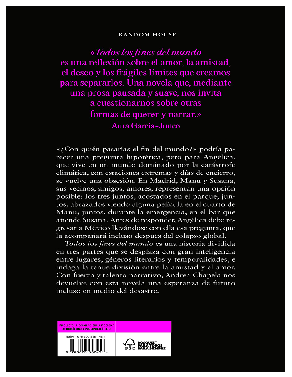 Foto 3 pulgar | Libro 🌍🔥 Todos Los Fines Del Mundo Autor Andrea Chapela Editorial Random House