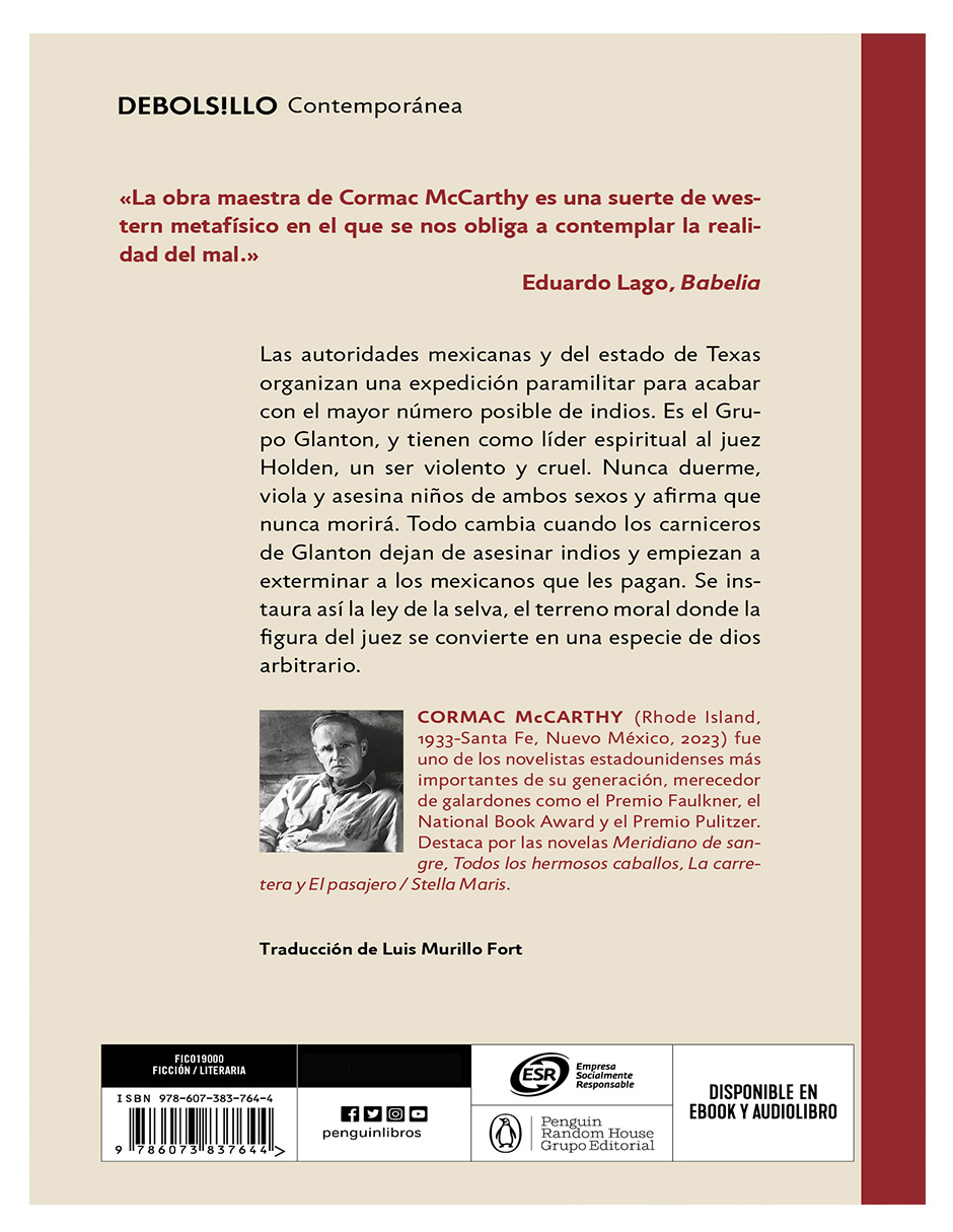 Foto 3 pulgar | Libro 📘 Meridiano De Sangre – Cormac Mccarthy