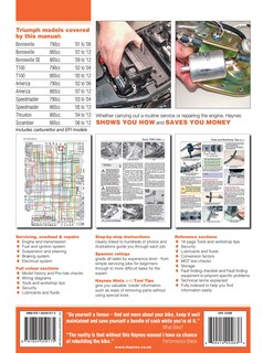 Foto 3 | Manual De Reparación Haynes Para Triumph Bonneville (2001-2015) - Venta Internacional.