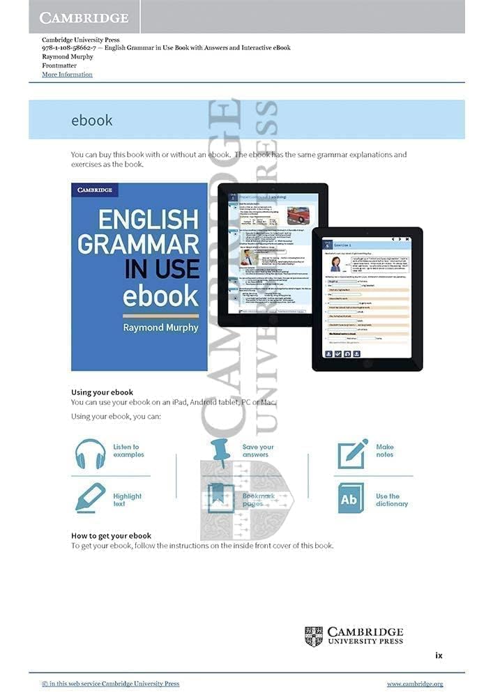 Foto 5 pulgar | Libro De Gramática Inglesa En Uso Con Respuestas Y Libro Electrónico Interactivo - Venta Internacional.