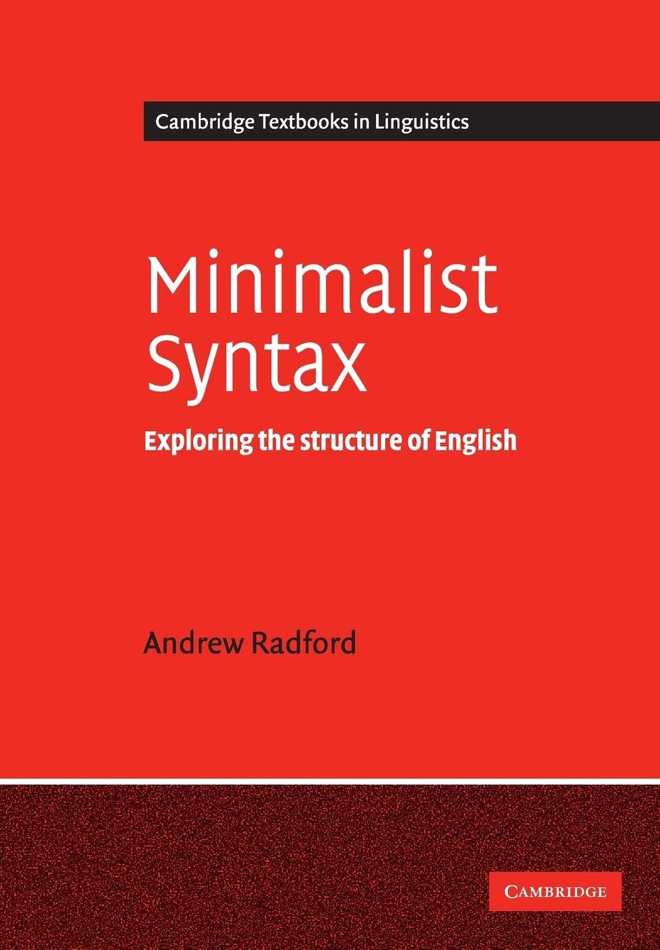 Foto 2 pulgar | Libro Cambridge University Press Sintaxis Minimalista - Venta Internacional.