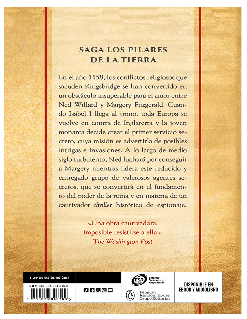 Foto 2 | Libro Una Columna De Fuego (saga Los Pilares De La Tierra 3) Editorial Debolsillo Autor  Ken Follett