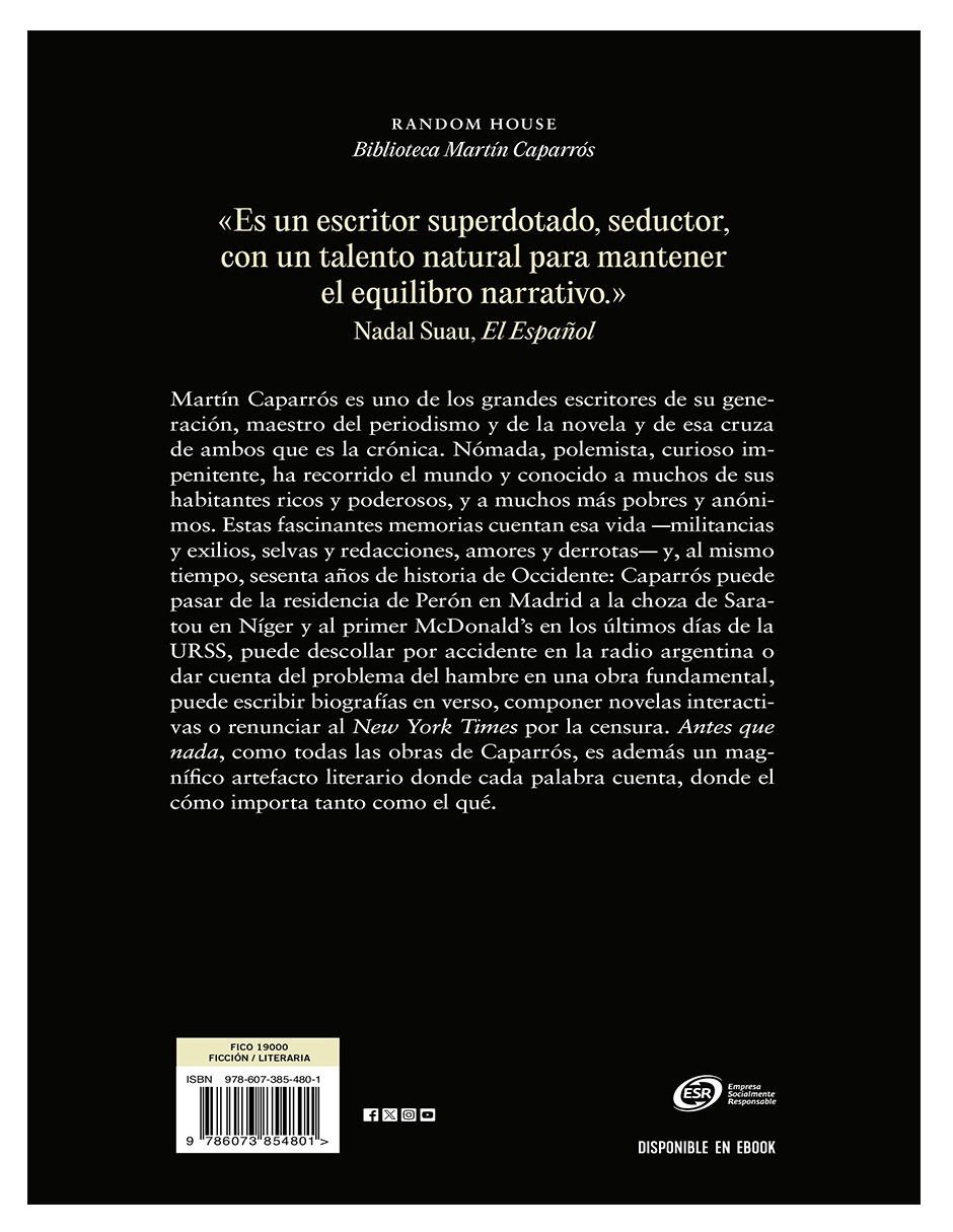 Foto 3 pulgar | Libro Antes Que Nada Editorial Random House Autor Martín Caparrós