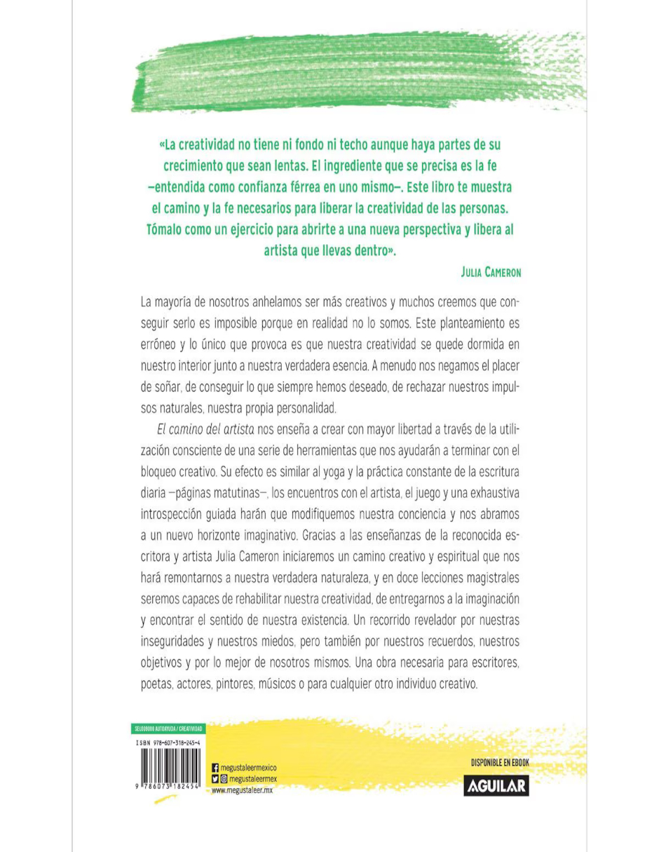 Foto 3 pulgar | Libro El Camino Del Artista+termo De Agua De Regalo Güish