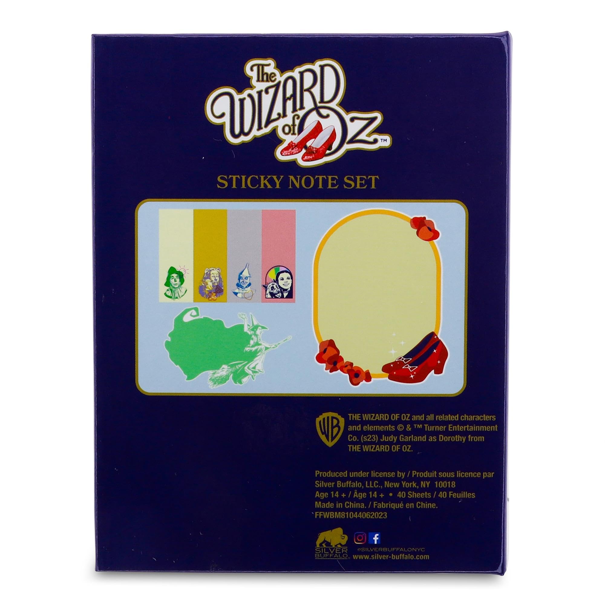 Foto 3 | Set De Notas Adhesivas Y Tabuladores Silver Buffalo The Wizard Of Oz - Venta Internacional.