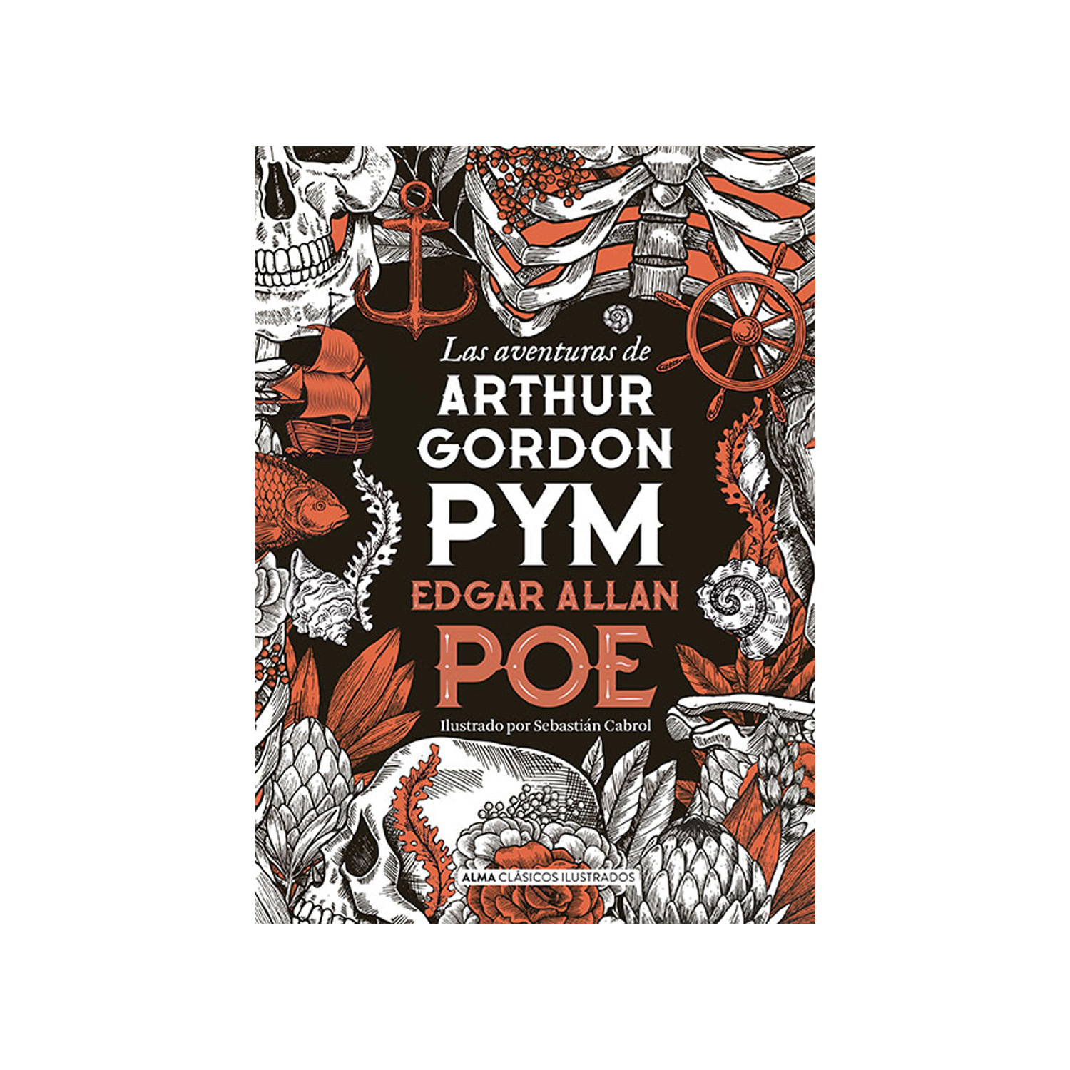 Libro Arthur Gordon Pym de Edgar Allan Poe por Alma con Pasta Dura Multicolor