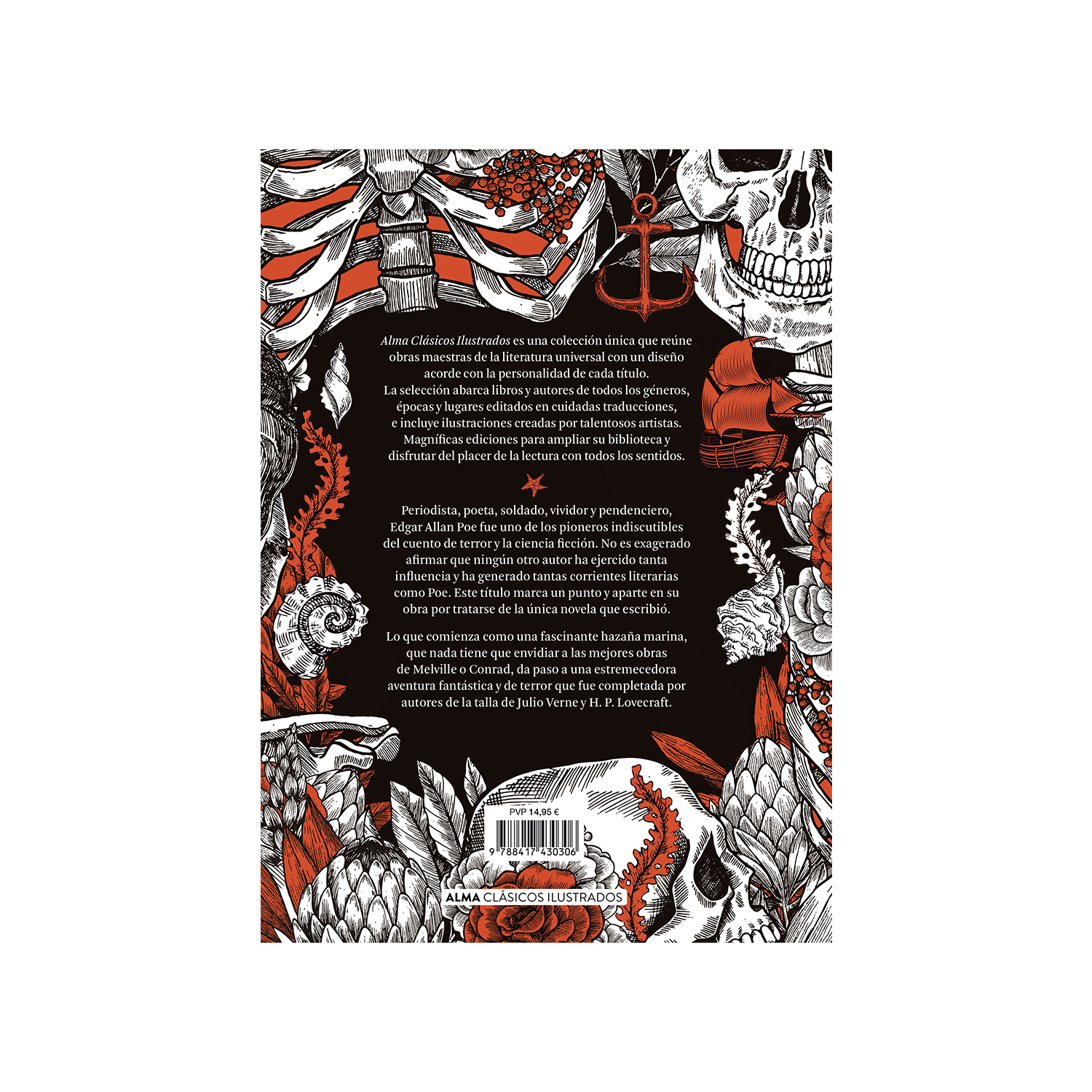 Foto 3 pulgar | Libro Arthur Gordon Pym de Edgar Allan Poe por Alma con Pasta Dura Multicolor