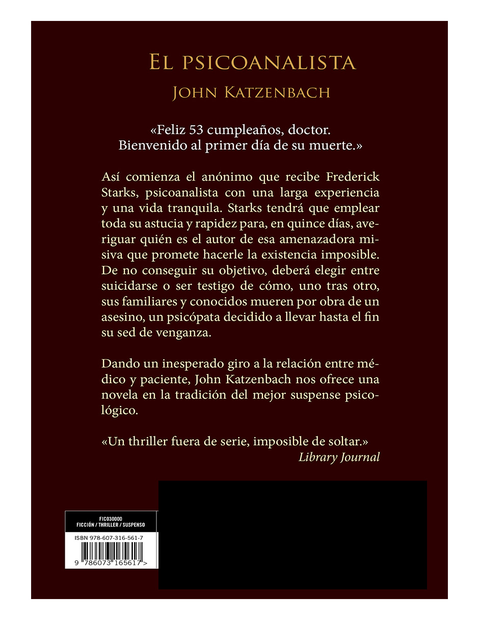 Foto 2 | Libro El Psicoanalista (Edición Décimo Aniversario) - Debolsillo - John Katzenbach