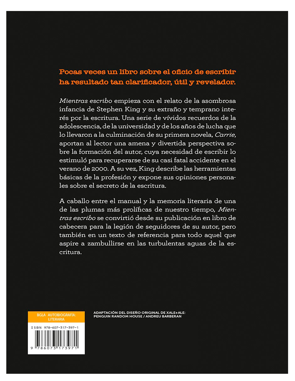 Foto 3 | Libro Mientras Escribo  Editorial De Bolsillo Autor King, Stephen